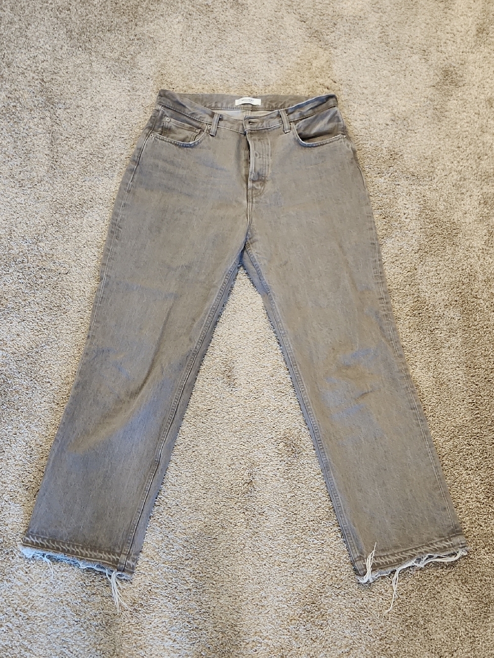 Moussy Faded Grey Straight-Leg Jeans